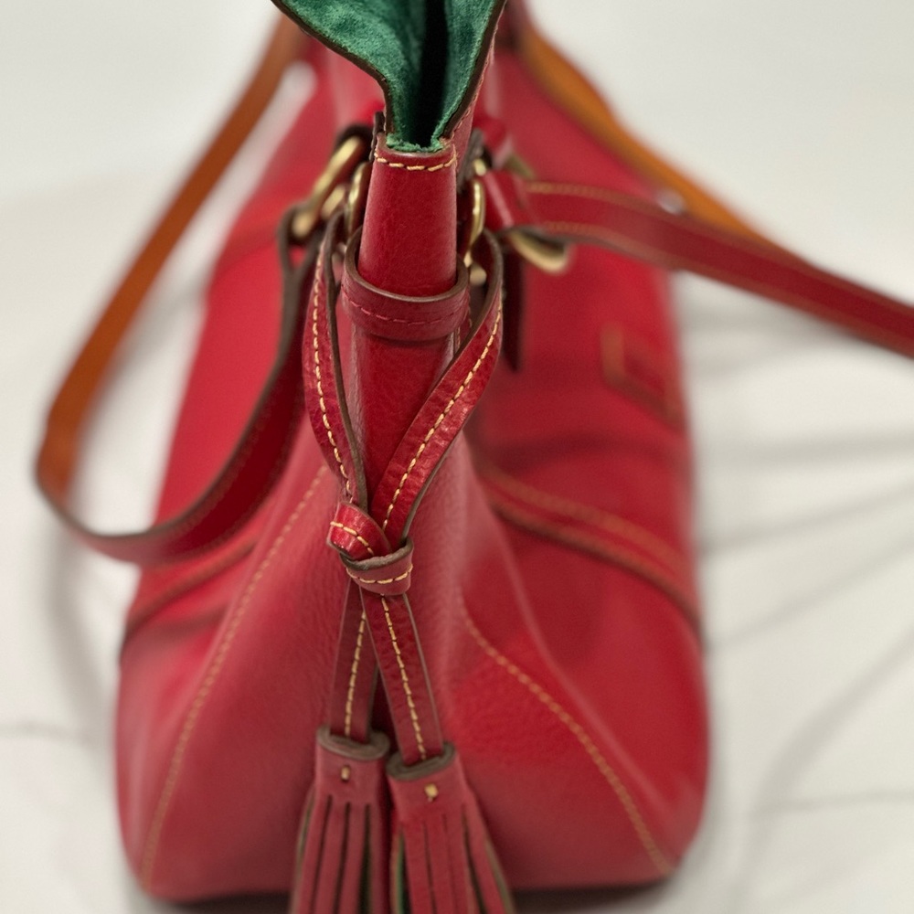 Dooney Bourke red leather shoulder bag - Picture 6 of 10